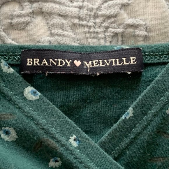 Brandy Melville Green Polka Dot Mini Dress - Picture 5 of 5